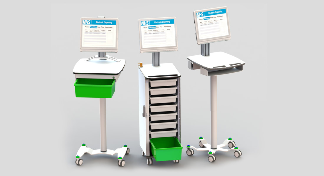 Medical carts; used to store and transfer medications and medicinal supplies